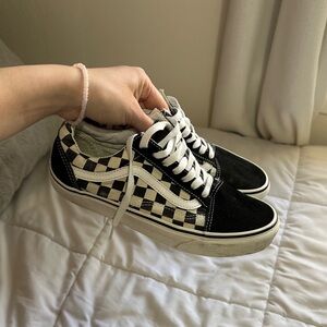 Vans Black and White Checkerboard Shoes